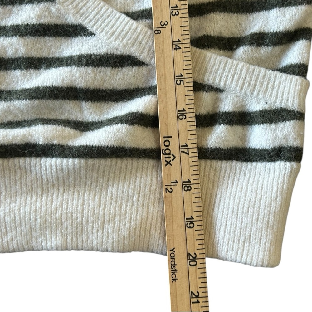 Madewell Women’s Wrap-Front Alpaca Blend 90s Striped Sweater Sz M - Picture 7 of 9